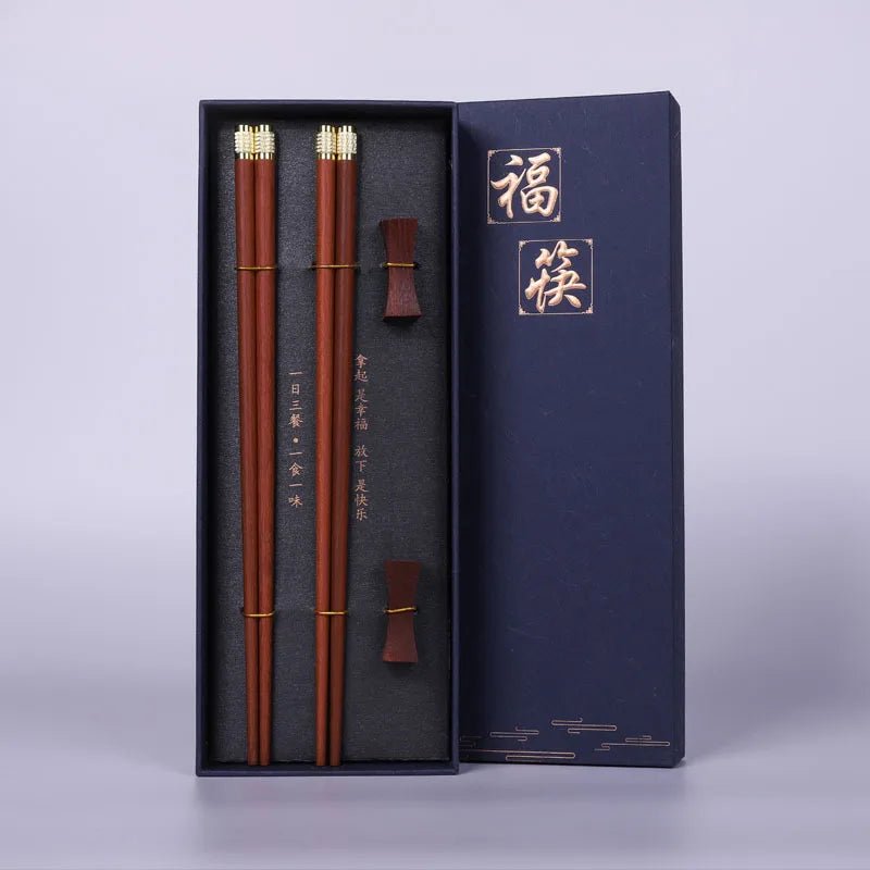 Deux paires de baguette en Bois de Santal Rouge. - Tresors asiatiques
