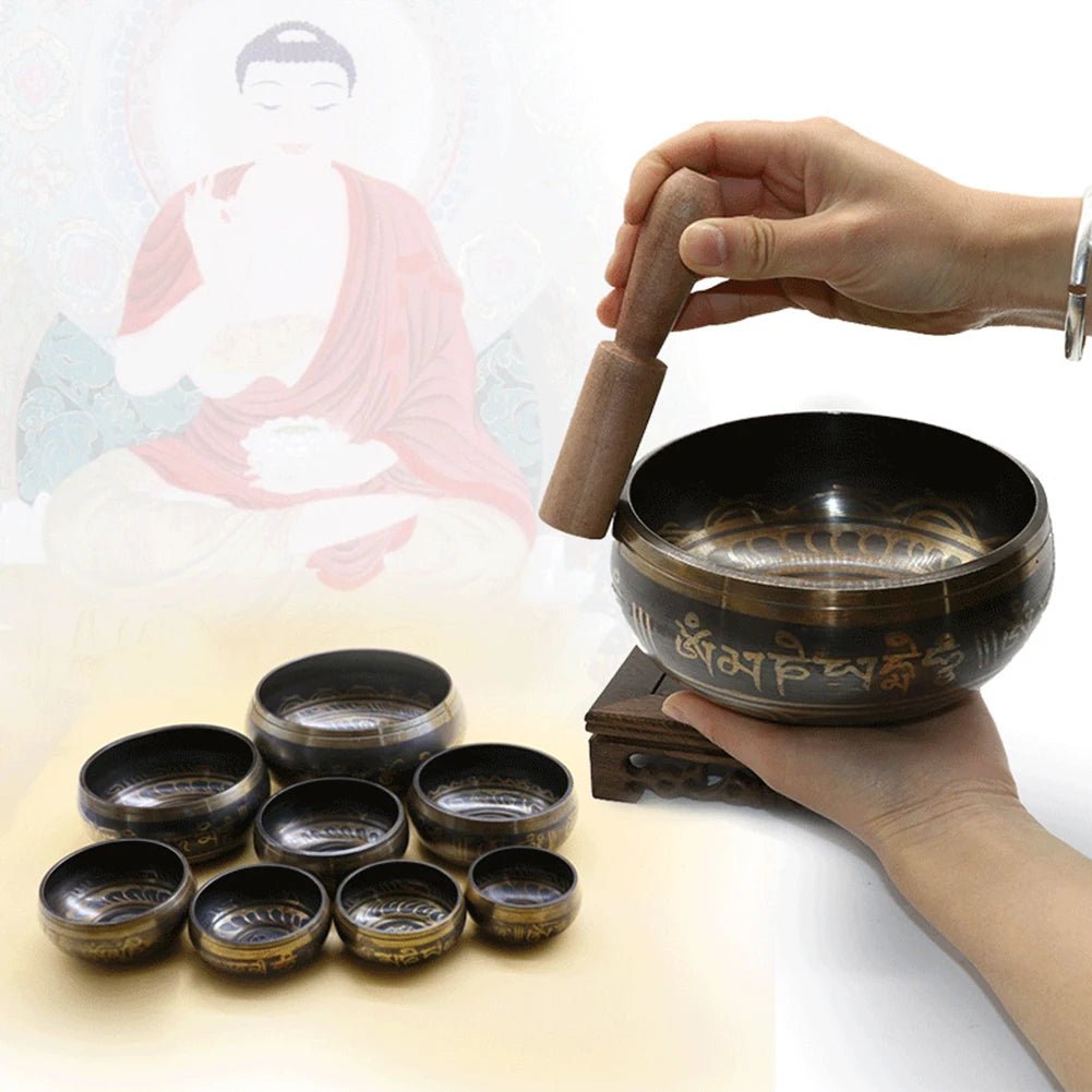 Ensemble de Bols Chantants Tibétains - Fait à la Main - Tresors asiatiques
