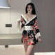Ensemble de pyjama imprimé topless pour femmes - Tresors asiatiques