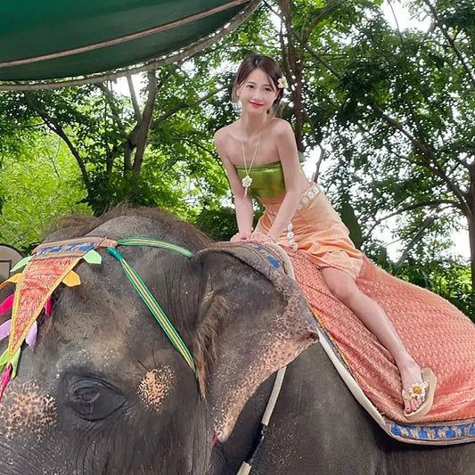 Ensemble de robe de danse vintage pour femmes thaïlandaises