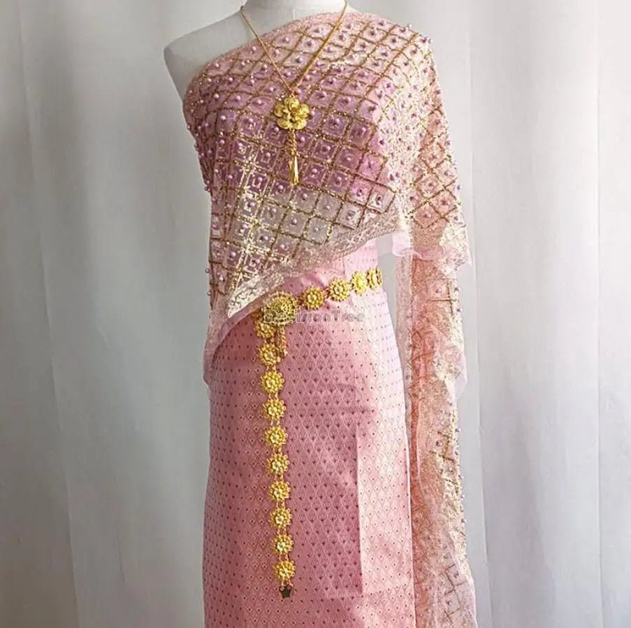 Ensemble de robe de danse vintage pour femmes thaïlandaises - Tresors asiatiques