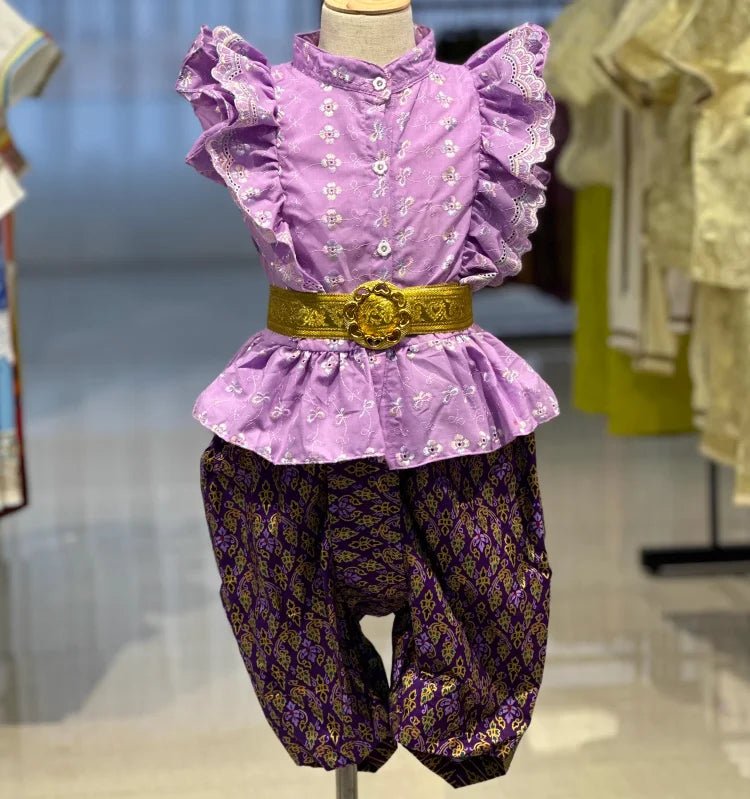 Ensemble de vêtements traditionnels rétro pour enfants - Tresors asiatiques