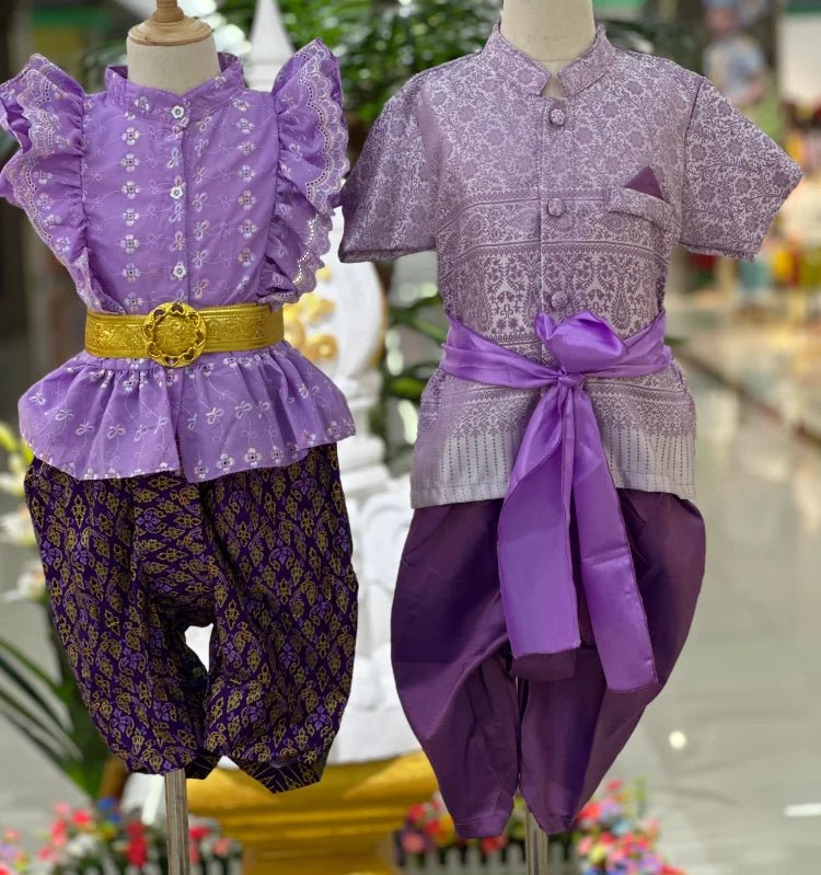 Ensemble de vêtements traditionnels rétro pour enfants - Tresors asiatiques