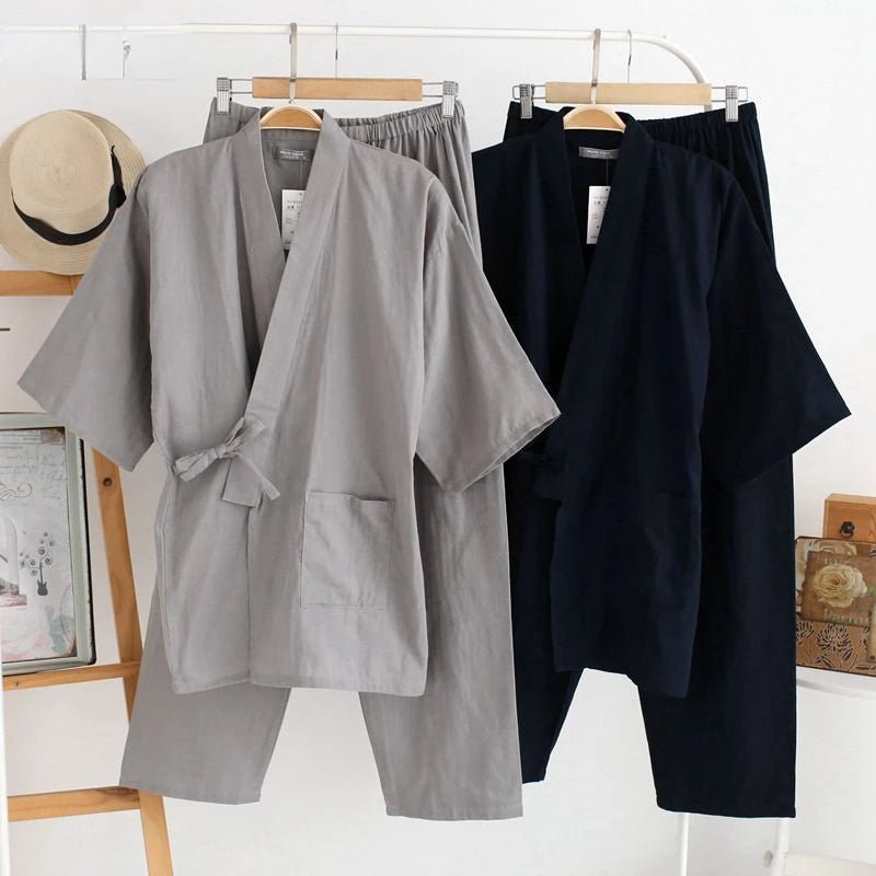 Ensemble pyjama traditionnel japonais pour hommes - Tresors asiatiques