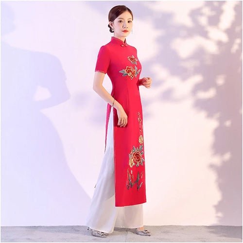 Ensemble robe et pantalon vietnamien - Tresors asiatiques