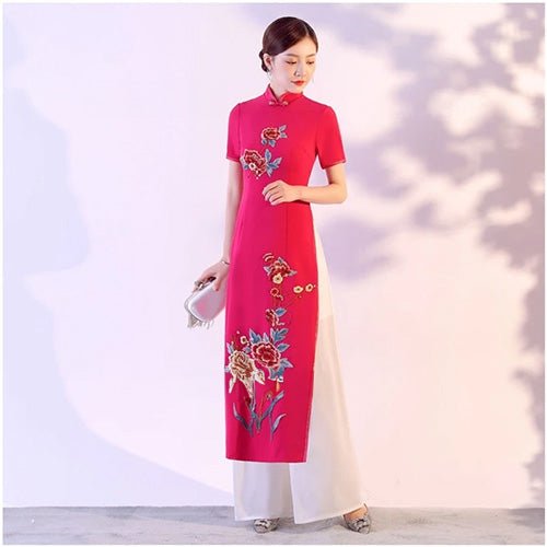 Ensemble robe et pantalon vietnamien - Tresors asiatiques