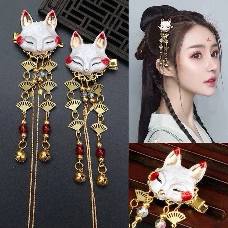 Épingle à cheveux de renard japonais pour femmes - Tresors asiatiques