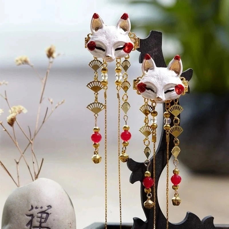 Épingle à cheveux de renard japonais pour femmes - Tresors asiatiques