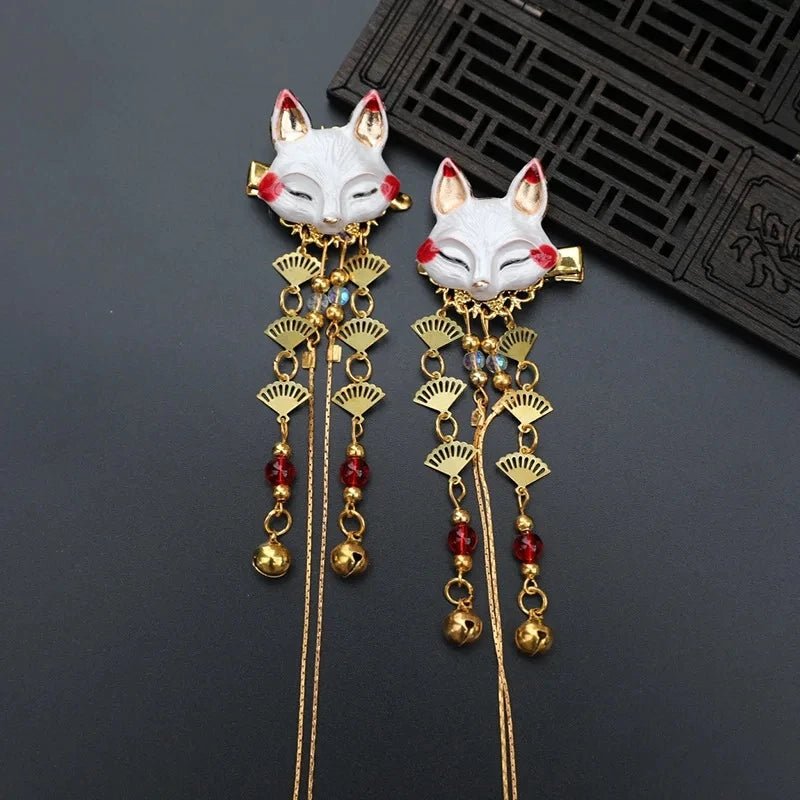 Épingle à cheveux de renard japonais pour femmes - Tresors asiatiques