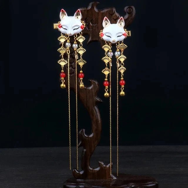 Épingle à cheveux de renard japonais pour femmes - Tresors asiatiques