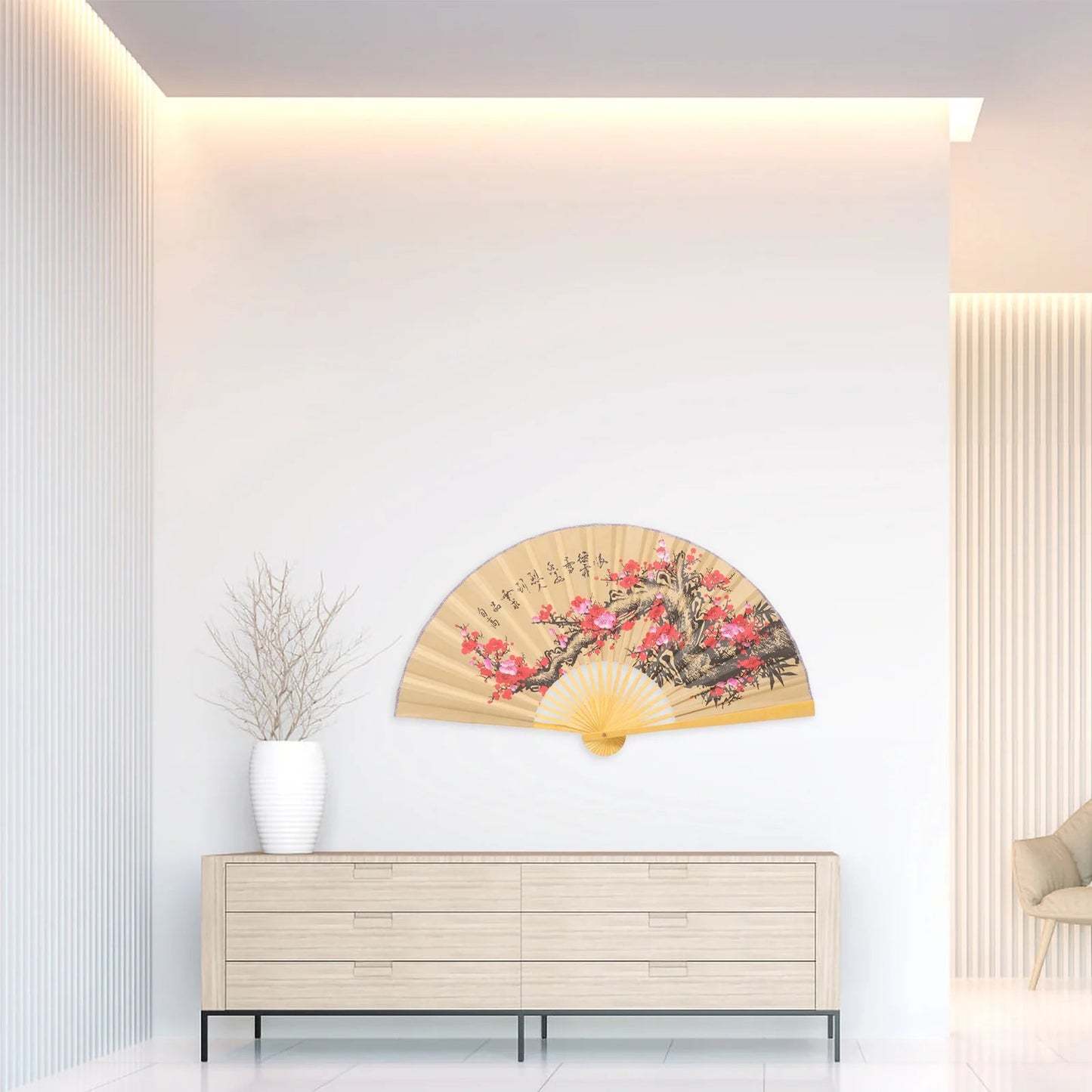 Éventail Mural Traditionnel Chinois et Japonais - Tresors asiatiques