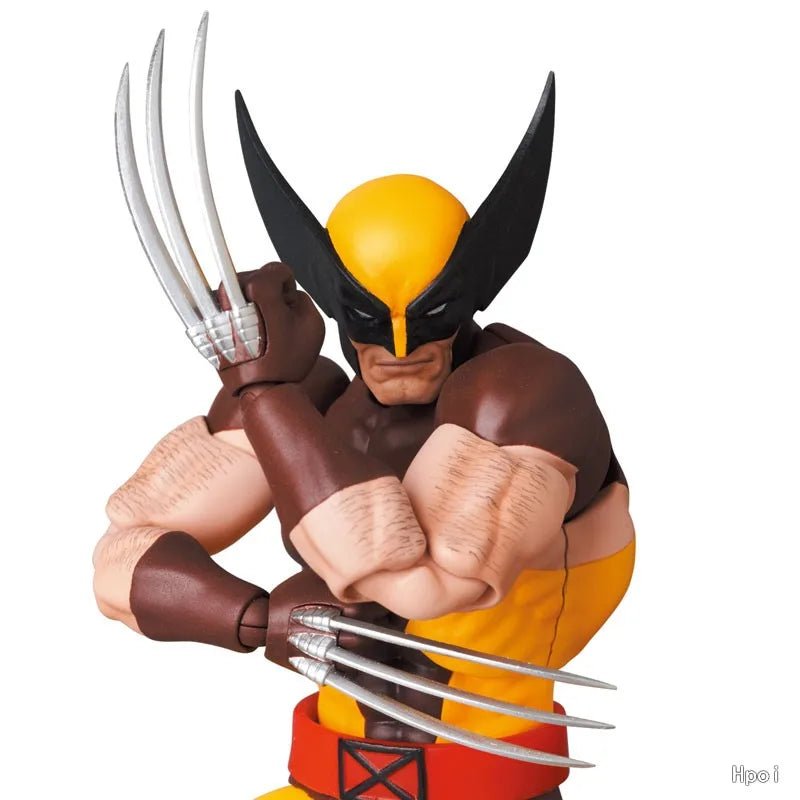 Figurine d'action Mafex de Wolverine en costume marron - Tresors asiatiques