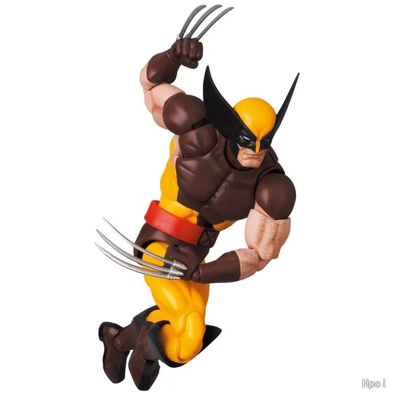 Figurine d'action Mafex de Wolverine en costume marron - Tresors asiatiques