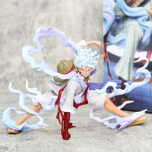 Figurine d'anime de Nika Luffy en mode Gear 5