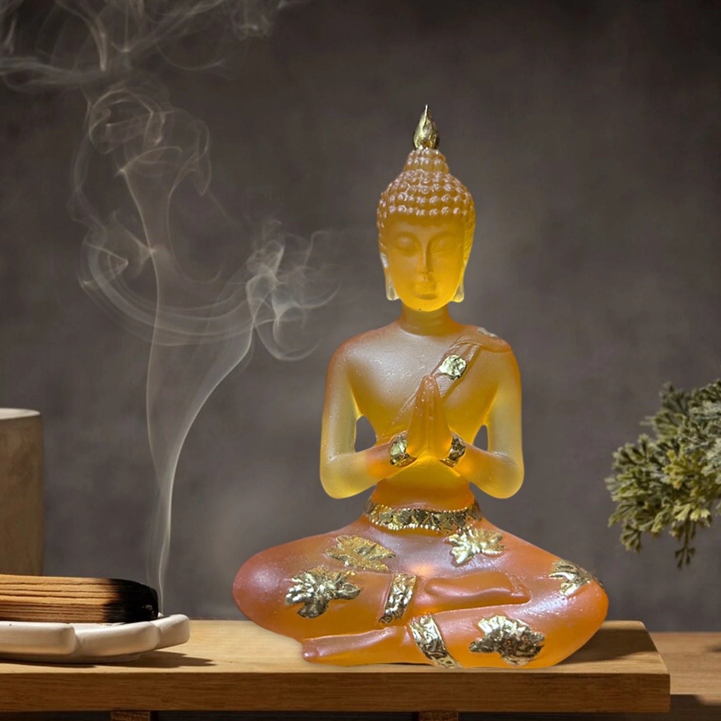Figurine en résine de Bouddha en méditation - Tresors asiatiques