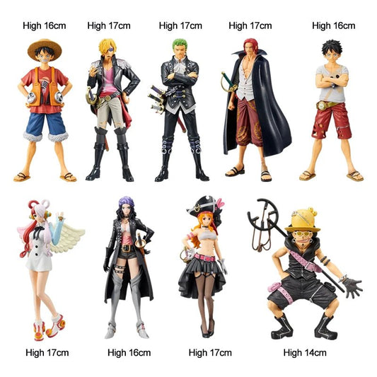 Figurines de personnages du film One Piece Red