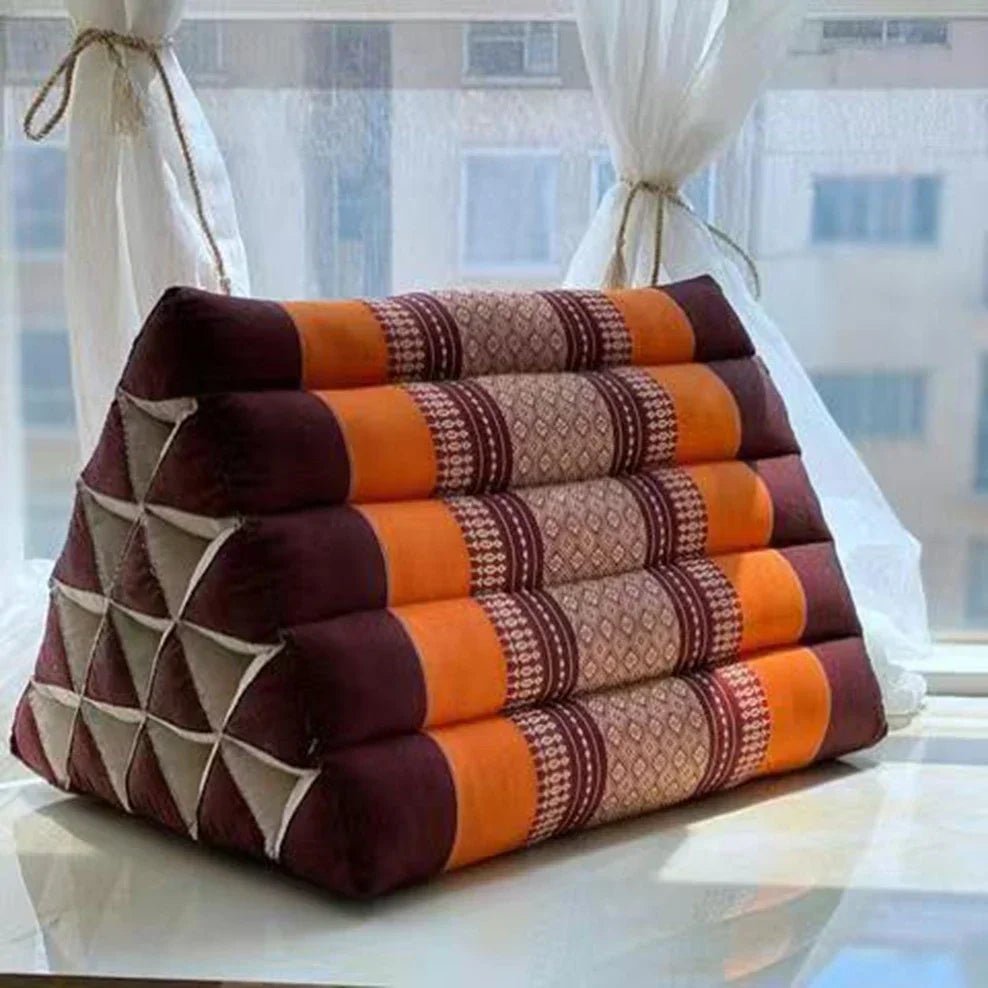 Grand oreiller triangulaire thaïlandais - Tresors asiatiques