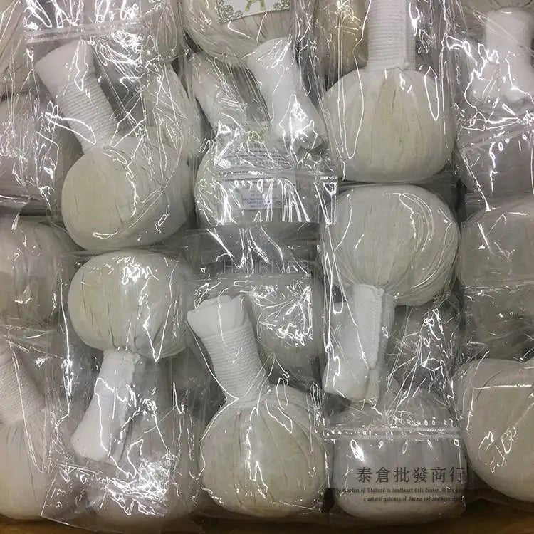 Grande boule de compresse thaïlandaise remplie d’herbes thérapeutiques - Tresors asiatiques