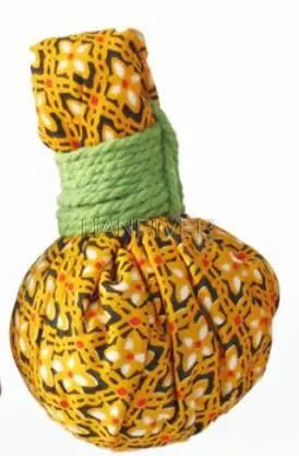 Grande boule de compresse thaïlandaise remplie d’herbes thérapeutiques - Tresors asiatiques