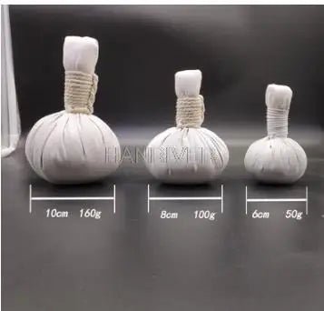 Grande boule de compresse thaïlandaise remplie d’herbes thérapeutiques - Tresors asiatiques