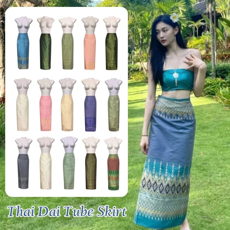 Jupe longue traditionnelle thaïlandaise pour femmes - Tresors asiatiques