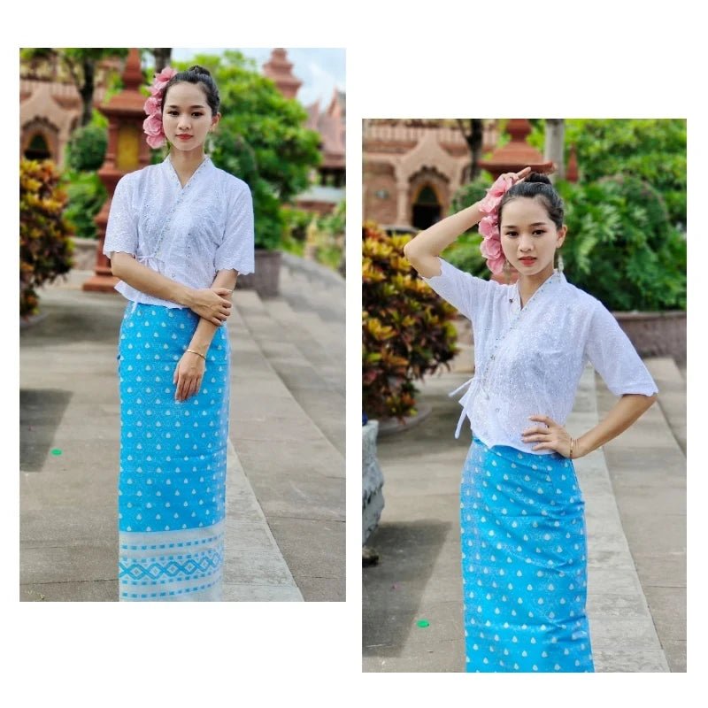 Jupe longue traditionnelle thaïlandaise pour femmes - Tresors asiatiques