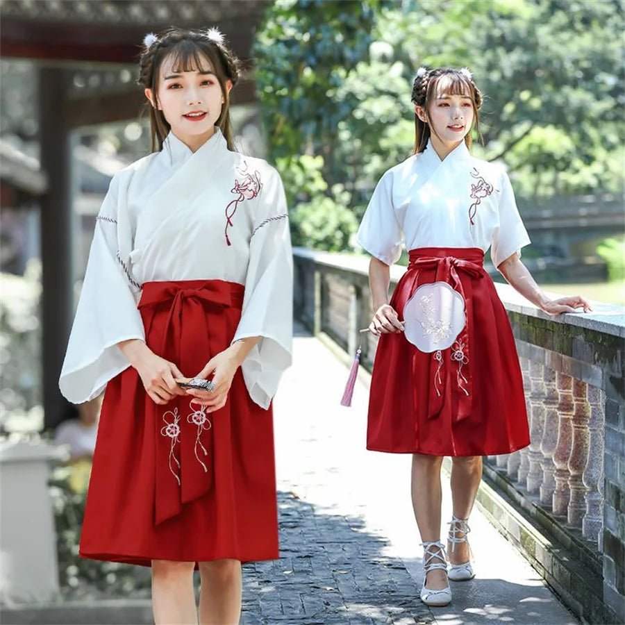 Kimono japonais avec jupe pour femmes - Tresors asiatiques