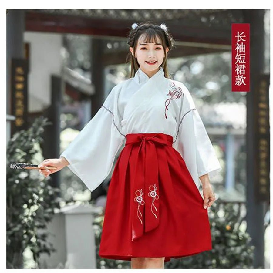 Kimono japonais avec jupe pour femmes - Tresors asiatiques
