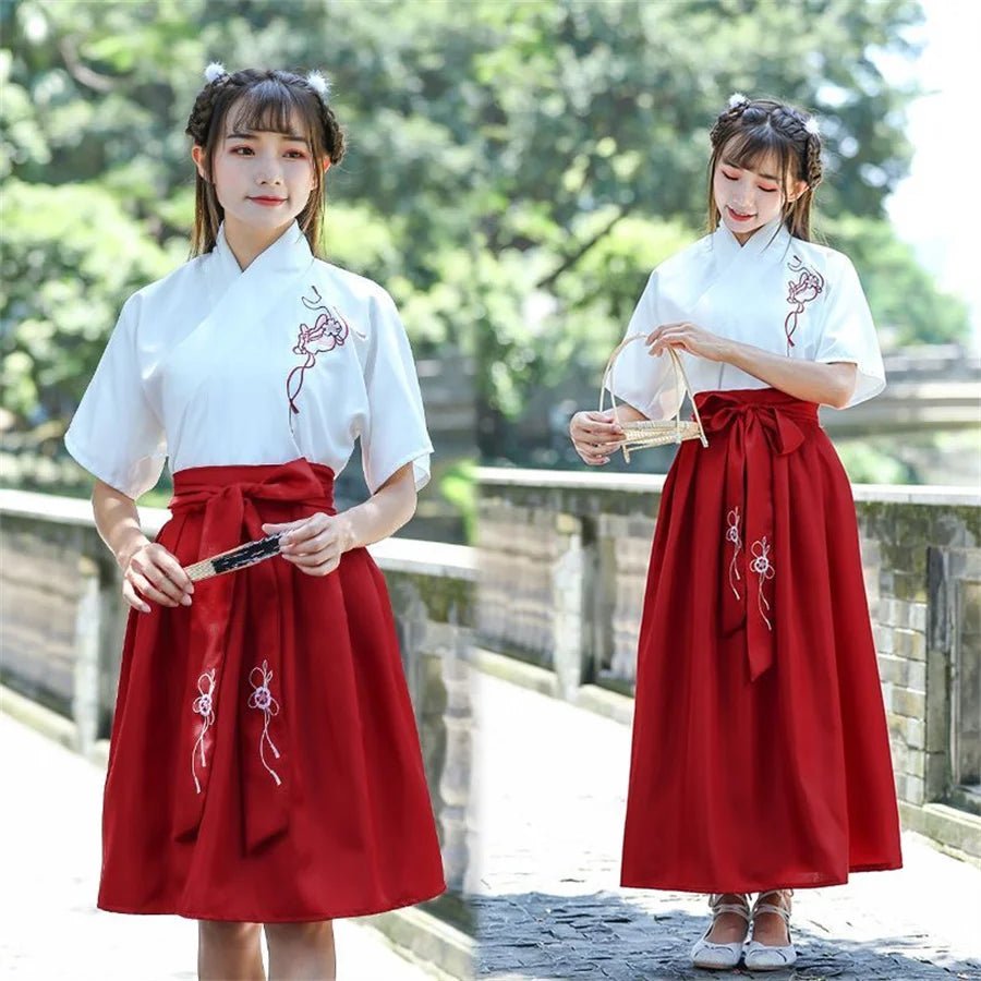 Kimono japonais avec jupe pour femmes - Tresors asiatiques