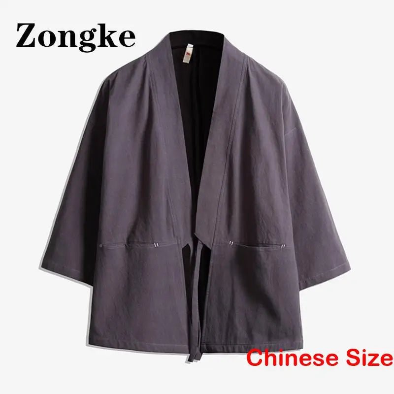 Kimono japonais de couleur unie pour hommes - Tresors asiatiques