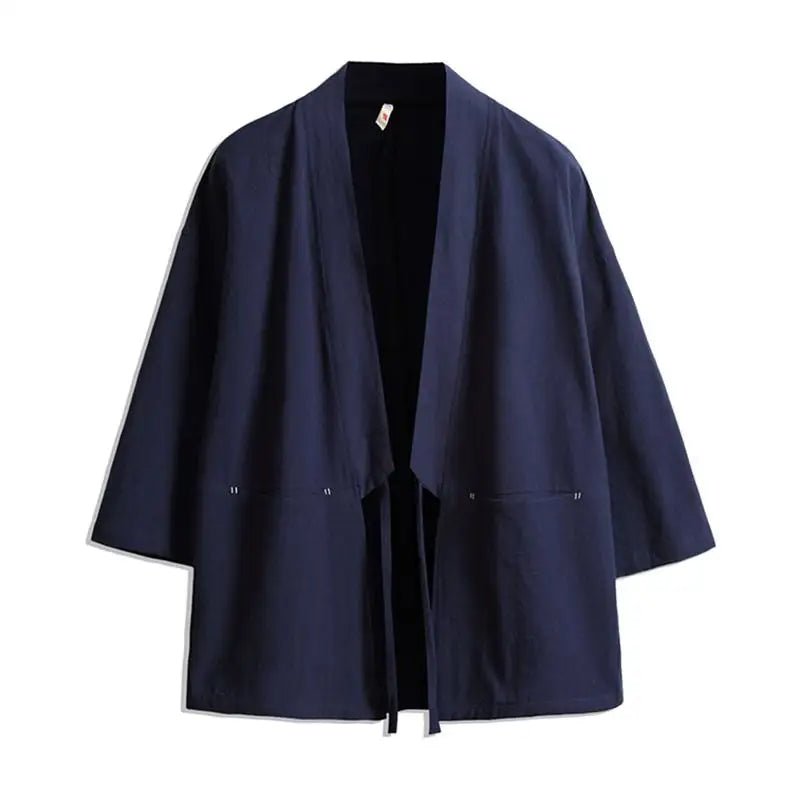 Kimono japonais de couleur unie pour hommes - Tresors asiatiques