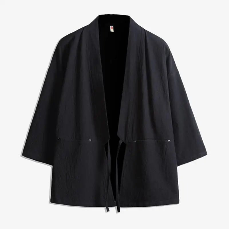 Kimono japonais de couleur unie pour hommes - Tresors asiatiques