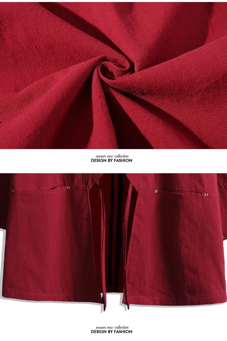 Kimono japonais de couleur unie pour hommes - Tresors asiatiques