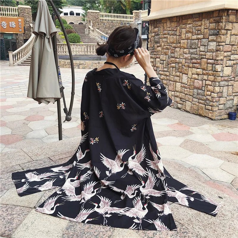 Kimono japonais d’été élégant pour femmes - Tresors asiatiques