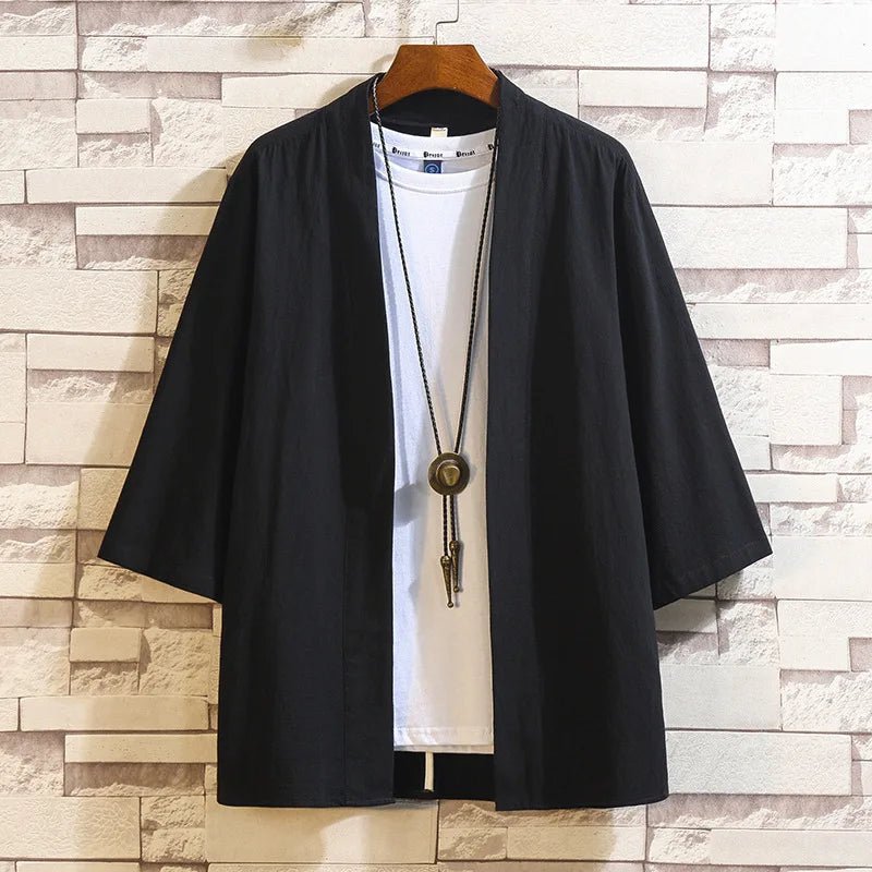 Kimono japonais en coton et lin - Tresors asiatiques
