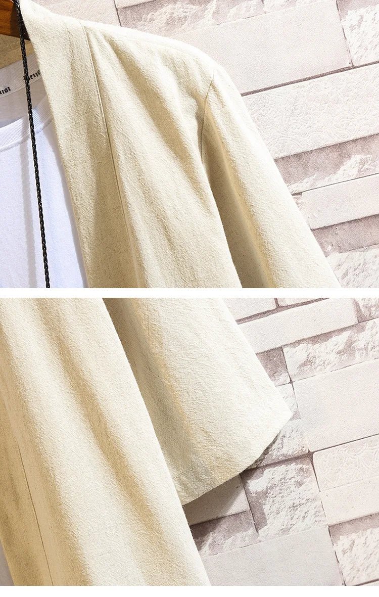 Kimono japonais en coton et lin - Tresors asiatiques