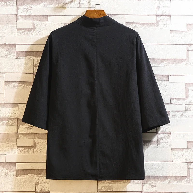 Kimono japonais en coton et lin - Tresors asiatiques