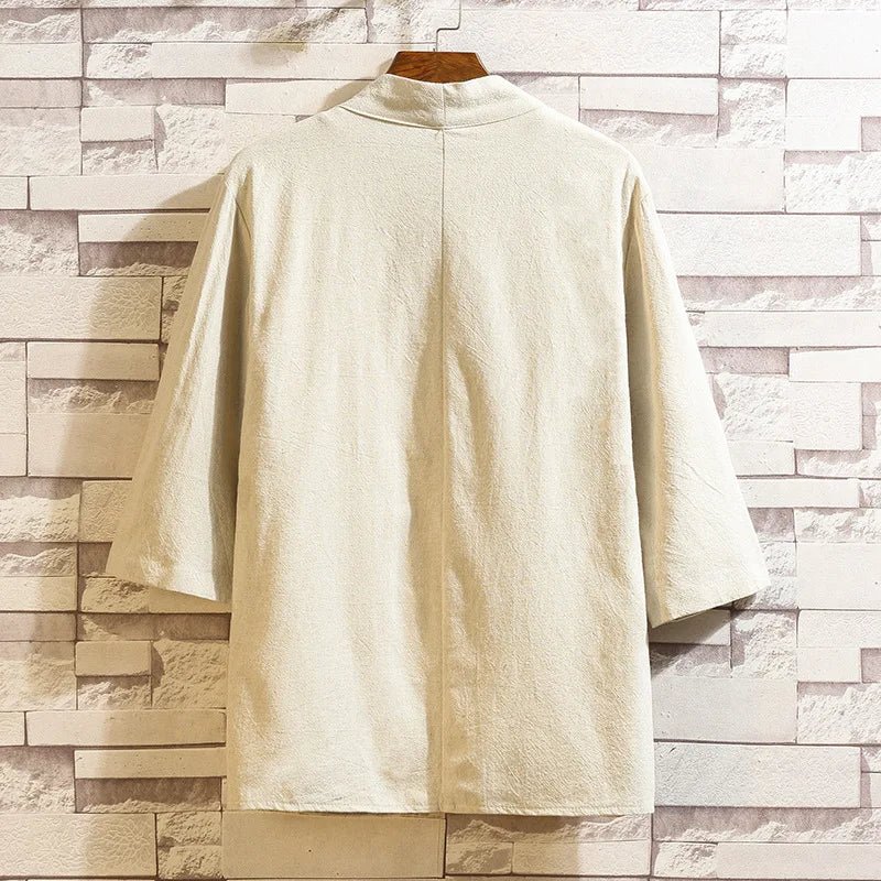 Kimono japonais en coton et lin - Tresors asiatiques