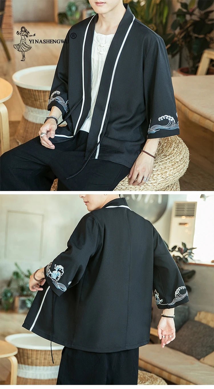 Kimono japonais traditionnel pour hommes - Tresors asiatiques