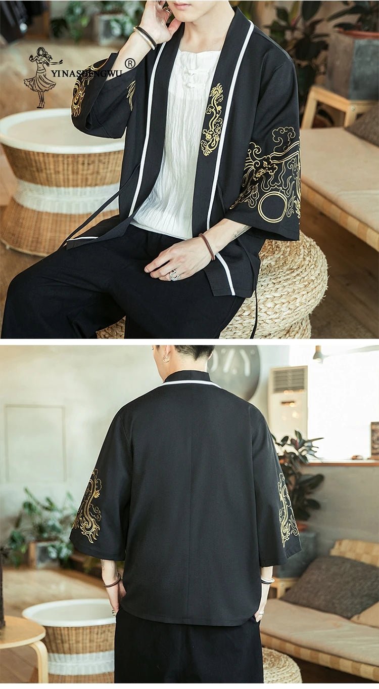 Kimono japonais traditionnel pour hommes - Tresors asiatiques