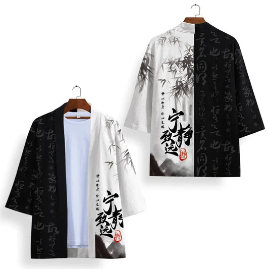 Kimono streetwear japonais unisexe