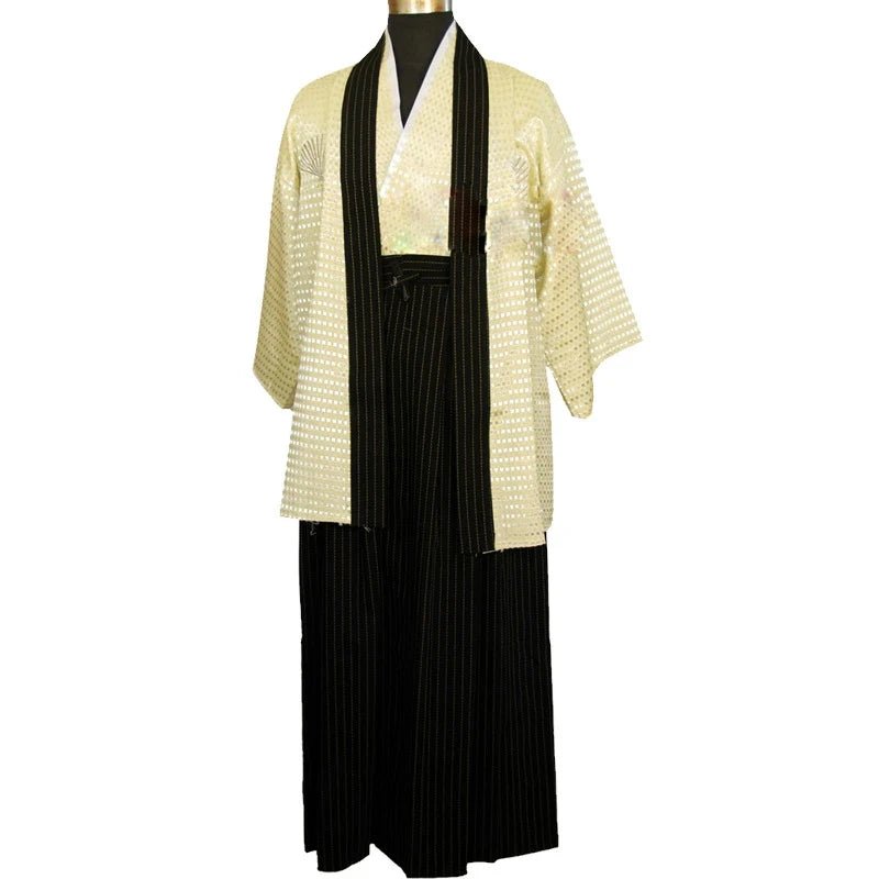 Kimono vintage traditionnel japonais pour hommes - Tresors asiatiques