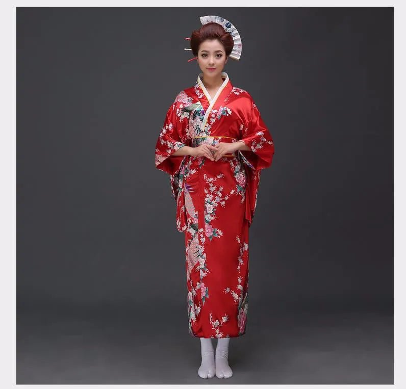 Kimono Yukata avec Obi pour Femme - Tresors asiatiques