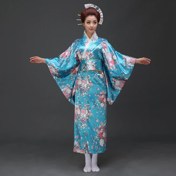 Kimono Yukata avec Obi pour Femme - Tresors asiatiques