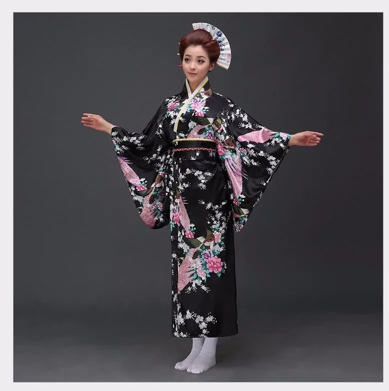 Kimono Yukata avec Obi pour Femme - Tresors asiatiques
