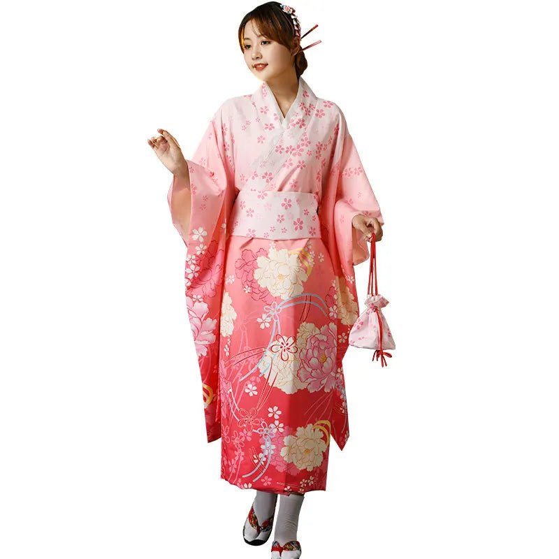 Kimono Yukata avec Obi pour Femme - Tresors asiatiques