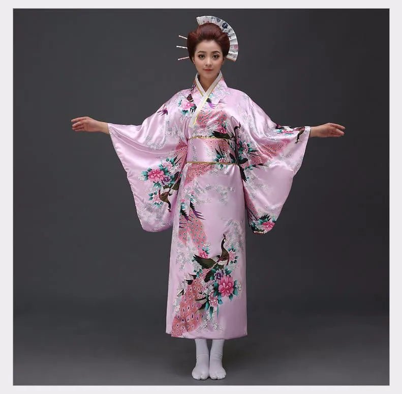 Kimono Yukata avec Obi pour Femme - Tresors asiatiques