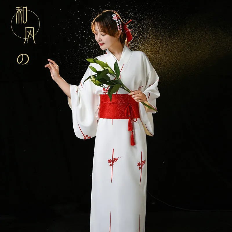 Kimono Yukata avec Obi pour Femme - Tresors asiatiques