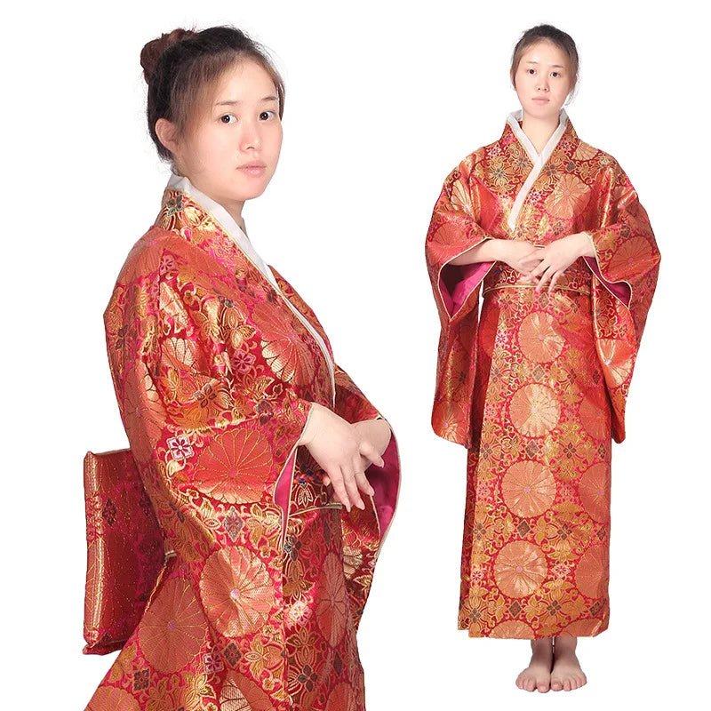 Kimono Yukata avec Obi pour Femme - Tresors asiatiques