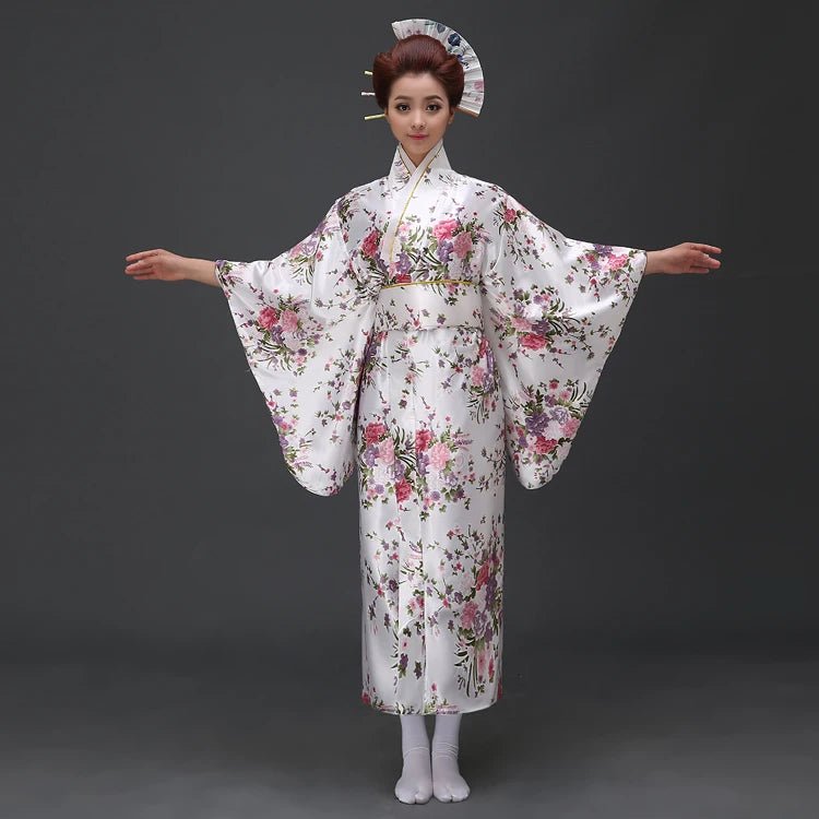Kimono Yukata avec Obi pour Femme - Tresors asiatiques